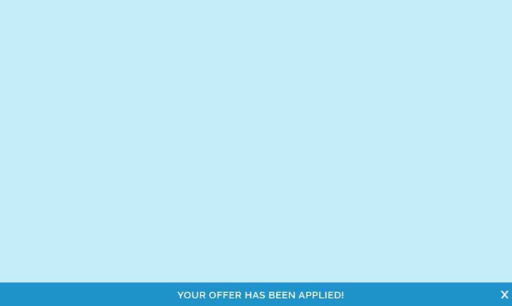 Smart Bar Notification A thin bar with 100% width that notifies the customer about something